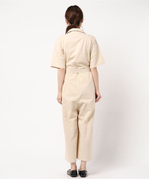 fifth（フィフス）の「開襟シャツオールインワン（つなぎ