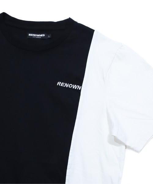 Renowned LA(リナウンドエルエー)の「『Renowned LA / リナウンド』Withering Man Split Tee / スカルTシャツ 切り替え(Tシャツ/カットソー・メンズ・ホワイト×ブラック・XL/S/M/L)」の10枚目の写真