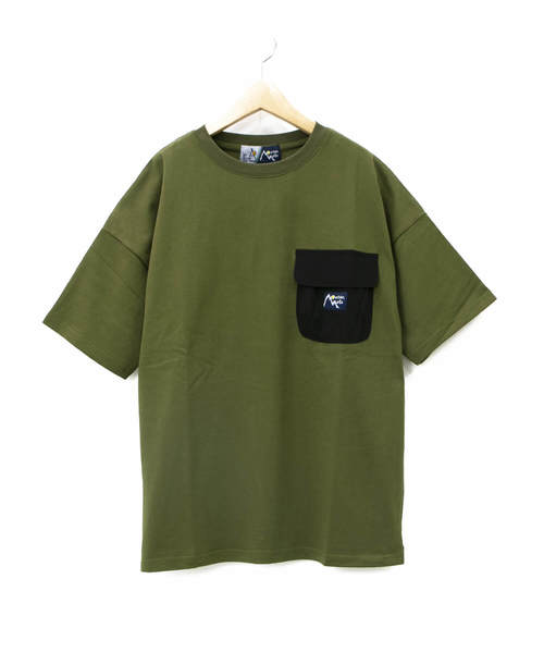 go slow caravan(ゴースローキャラバン)の「MOUNTAIN MANIA x GSC SHORT-SLEEVE POCKET TEE COLOR SCHEME(Tシャツ/カットソー・メンズ・ホワイト/ネイビー/カーキ/マスタード・MEDIUM/LARGE/X-LARGE)」の2枚目の写真