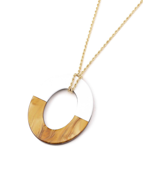 A/C DESIGN BY ALPHA CUBIC（エーシーデザインバイアルファキュービック）の「ラウンドモチーフネックレス（ネックレス・レディース・シルバー/ゴールド・フリー）」の5枚目の写真