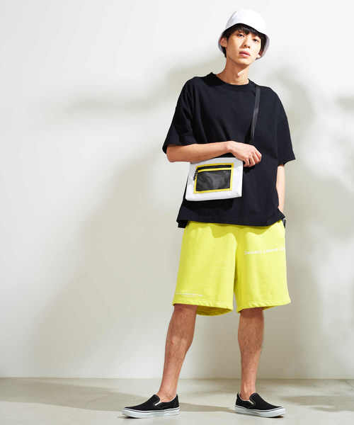 WEGO（ウィゴー）の「WEGO/ヘビー裏毛カラーショーツ（スウェットパンツ・メンズ・ブラック/レッド/イエロー系その他/ホワイト・MEDIUM/LARGE）」の14枚目の写真