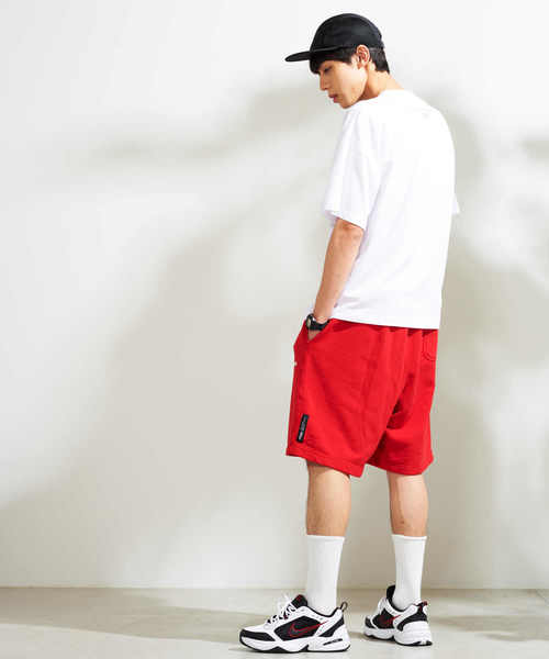 WEGO（ウィゴー）の「WEGO/ヘビー裏毛カラーショーツ（スウェットパンツ・メンズ・ブラック/レッド/イエロー系その他/ホワイト・MEDIUM/LARGE）」の8枚目の写真