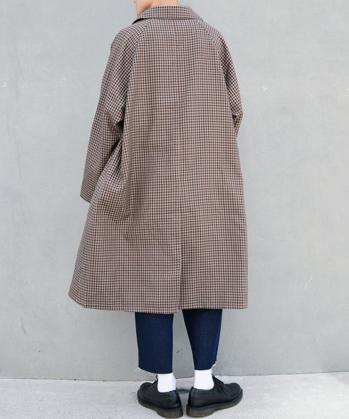 kutir（クティール）の「オーバーステンカラーコート（ステンカラーコート・メンズ・ブラック/ダークブラウン/ベージュ/カーキ・SMALL/MEDIUM/LARGE）」の8枚目の写真