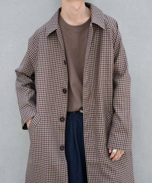 kutir（クティール）の「オーバーステンカラーコート（ステンカラーコート・メンズ・ブラック/ダークブラウン/ベージュ/カーキ・SMALL/MEDIUM/LARGE）」の9枚目の写真