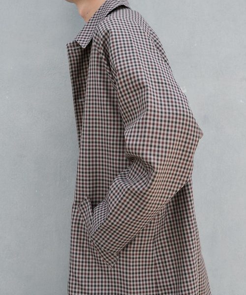 kutir（クティール）の「オーバーステンカラーコート（ステンカラーコート・メンズ・ブラック/ダークブラウン/ベージュ/カーキ・SMALL/MEDIUM/LARGE）」の10枚目の写真