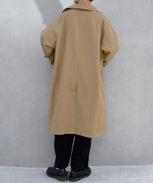 kutir（クティール）の「オーバーステンカラーコート（ステンカラーコート・メンズ・ブラック/ダークブラウン/ベージュ/カーキ・SMALL/MEDIUM/LARGE）」の11枚目の写真