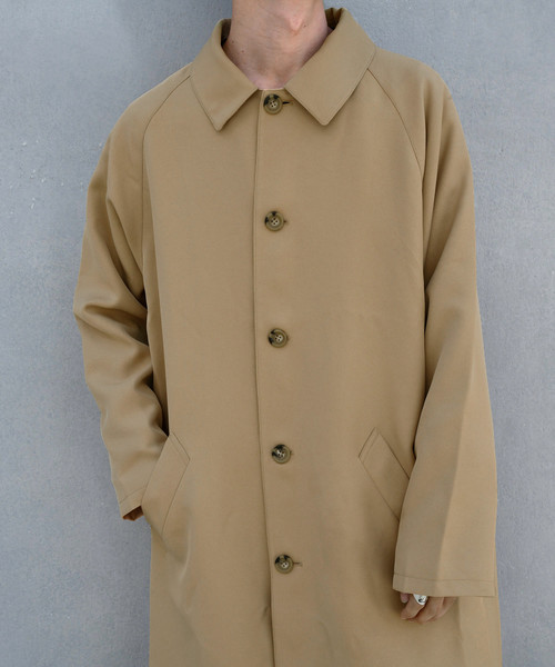 kutir（クティール）の「オーバーステンカラーコート（ステンカラーコート・メンズ・ブラック/ダークブラウン/ベージュ/カーキ・SMALL/MEDIUM/LARGE）」の14枚目の写真