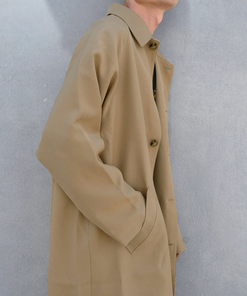 kutir（クティール）の「オーバーステンカラーコート（ステンカラーコート・メンズ・ブラック/ダークブラウン/ベージュ/カーキ・SMALL/MEDIUM/LARGE）」の15枚目の写真