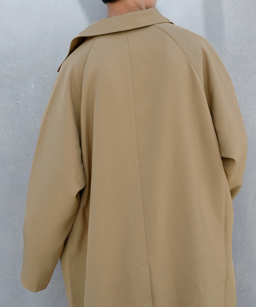 kutir（クティール）の「オーバーステンカラーコート（ステンカラーコート・メンズ・ブラック/ダークブラウン/ベージュ/カーキ・SMALL/MEDIUM/LARGE）」の16枚目の写真