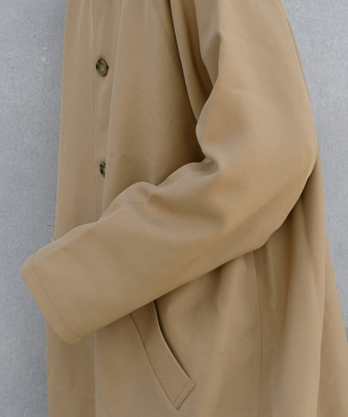 kutir（クティール）の「オーバーステンカラーコート（ステンカラーコート・メンズ・ブラック/ダークブラウン/ベージュ/カーキ・SMALL/MEDIUM/LARGE）」の17枚目の写真