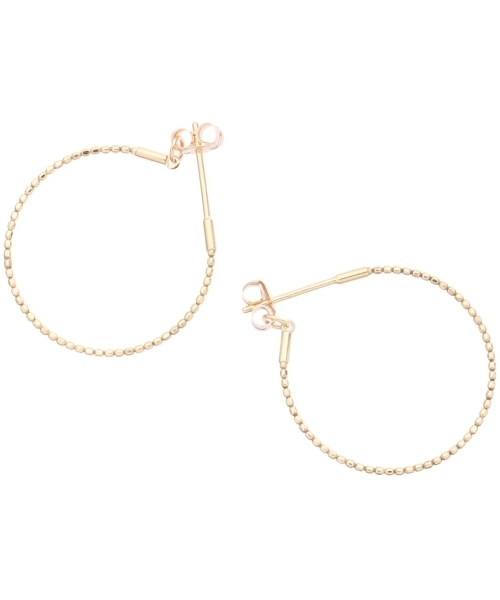 COCOSHNIK(ココシュニック)の「カットボール フープピアス(小)(ピアス(両耳用)・レディース・イエローゴールド・00)」の3枚目の写真