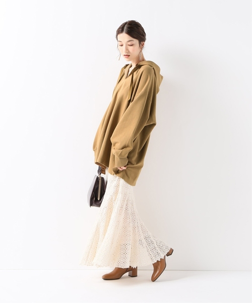IENA LA BOUCLE(イエナラブークル)の「IENA LA BOUCLE 裏毛パーカー◆(Tシャツ/カットソー・レディース・ライトグレー/キャメル・FREE)」の9枚目の写真