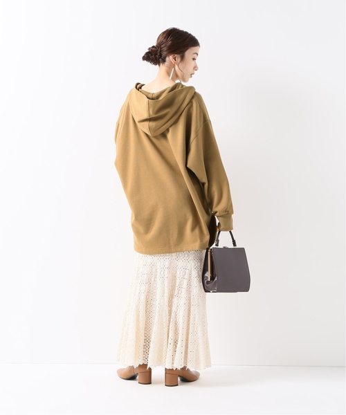 IENA LA BOUCLE(イエナラブークル)の「IENA LA BOUCLE 裏毛パーカー◆(Tシャツ/カットソー・レディース・ライトグレー/キャメル・FREE)」の7枚目の写真