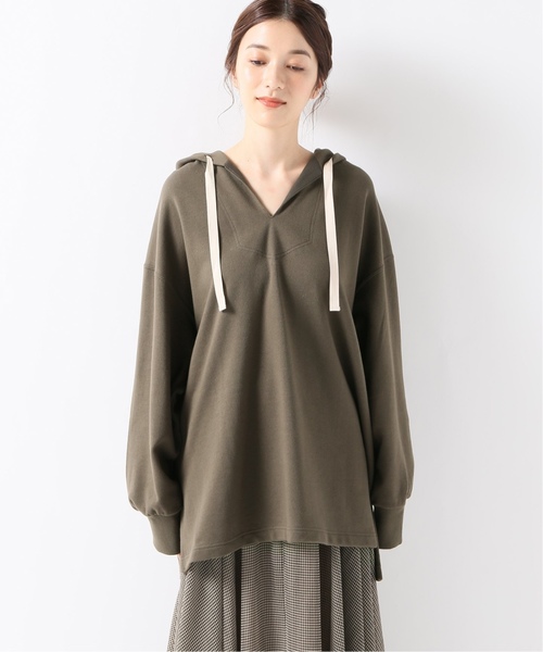 IENA LA BOUCLE(イエナラブークル)の「IENA LA BOUCLE 裏毛パーカー◆(Tシャツ/カットソー・レディース・ライトグレー/キャメル・FREE)」の5枚目の写真