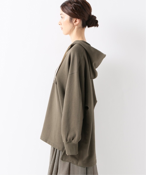 IENA LA BOUCLE(イエナラブークル)の「IENA LA BOUCLE 裏毛パーカー◆(Tシャツ/カットソー・レディース・ライトグレー/キャメル・FREE)」の4枚目の写真