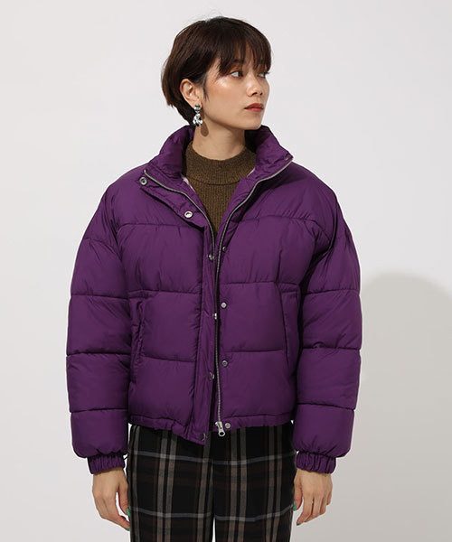 moussy フライトジャケット　パープル LIMONTA THERMORE SHORT BZ/リモンタサーモアショートブルゾン（中綿