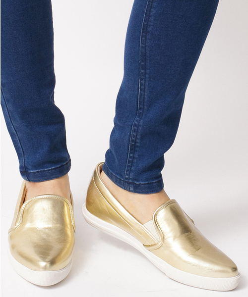 WEGO（ウィゴー）の「WEGO/ポインテッドスリッポン（スニーカー・レディース・ホワイト/ピンク/シルバー/ブラック/ゴールド/その他1/ブラック系その他・24.5/23.5）」の6枚目の写真