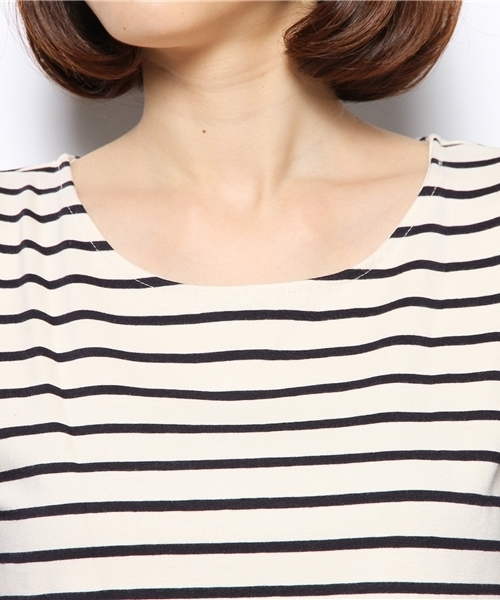 Chico(チコ)の「ギャザー袖シフォンTOPS(Tシャツ/カットソー・レディース・ホワイト/ネイビー/ダークブルー/グレー・FREE)」の9枚目の写真