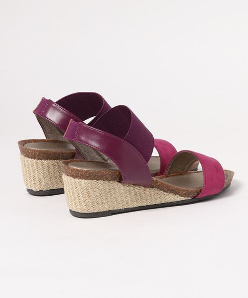 GeeRA（ジーラ）の「ゴムデザインウェッジサンダル（サンダル・レディース・シルバー/ベージュ/パープル/パイソン/ブラック・MEDIUM/SMALL/LARGE/X-LARGE）」の11枚目の写真