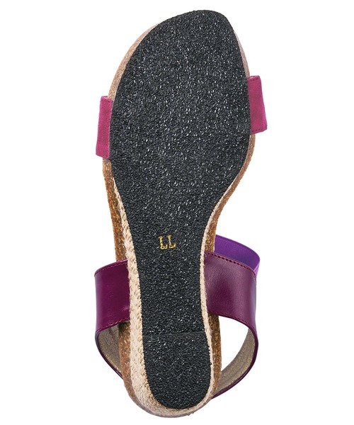 GeeRA（ジーラ）の「ゴムデザインウェッジサンダル（サンダル・レディース・シルバー/ベージュ/パープル/パイソン/ブラック・MEDIUM/SMALL/LARGE/X-LARGE）」の10枚目の写真