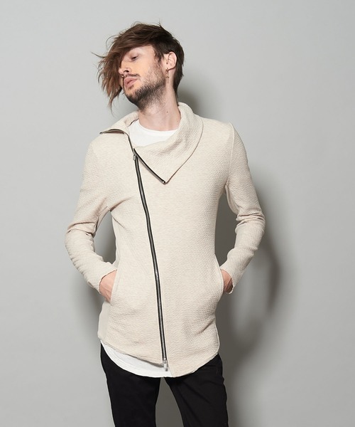 NO ID.(ノーアイディ)の「オフタートルZIP-CD(Tシャツ/カットソー・メンズ・ブラック/ベージュ/ライトベージュ・1/2)」の3枚目の写真