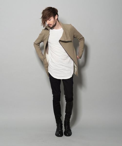 NO ID.(ノーアイディ)の「オフタートルZIP-CD(Tシャツ/カットソー・メンズ・ブラック/ベージュ/ライトベージュ・1/2)」の12枚目の写真