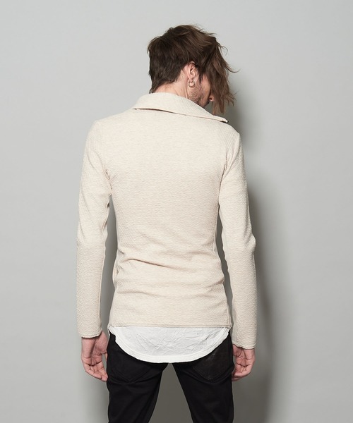 NO ID.(ノーアイディ)の「オフタートルZIP-CD(Tシャツ/カットソー・メンズ・ブラック/ベージュ/ライトベージュ・1/2)」の9枚目の写真