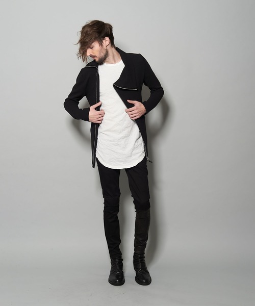 NO ID.(ノーアイディ)の「オフタートルZIP-CD(Tシャツ/カットソー・メンズ・ブラック/ベージュ/ライトベージュ・1/2)」の16枚目の写真