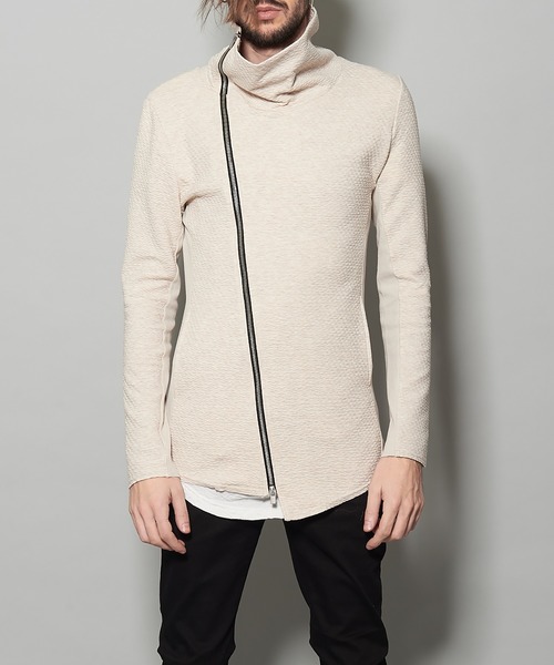 NO ID.(ノーアイディ)の「オフタートルZIP-CD(Tシャツ/カットソー・メンズ・ブラック/ベージュ/ライトベージュ・1/2)」の4枚目の写真