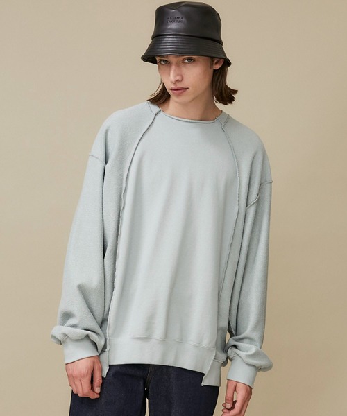 Name.（ネーム）の「【Name.】インサイドアウトクルーネックスウェット/NMCU-20AW-005（スウェット・メンズ・ブルー/ブラック/ベージュ・1/2）」の3枚目の写真