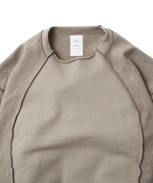 Name.（ネーム）の「【Name.】インサイドアウトクルーネックスウェット/NMCU-20AW-005（スウェット・メンズ・ブルー/ブラック/ベージュ・1/2）」の5枚目の写真