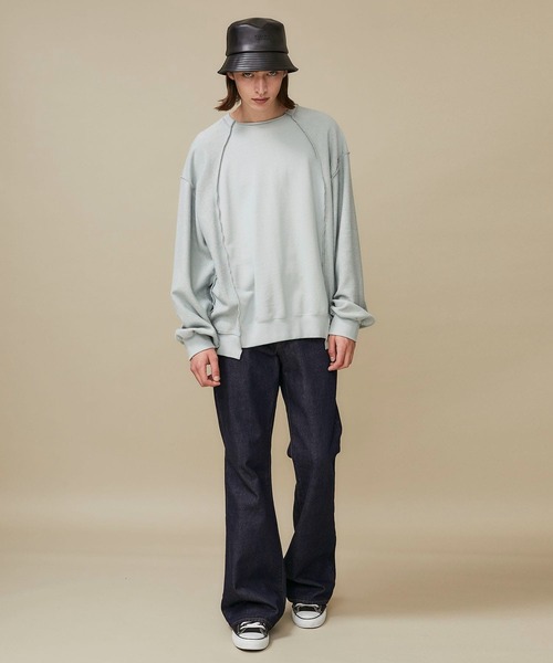 Name.（ネーム）の「【Name.】インサイドアウトクルーネックスウェット/NMCU-20AW-005（スウェット・メンズ・ブルー/ブラック/ベージュ・1/2）」の17枚目の写真