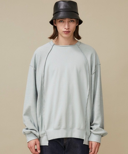 Name.（ネーム）の「【Name.】インサイドアウトクルーネックスウェット/NMCU-20AW-005（スウェット・メンズ・ブルー/ブラック/ベージュ・1/2）」の19枚目の写真