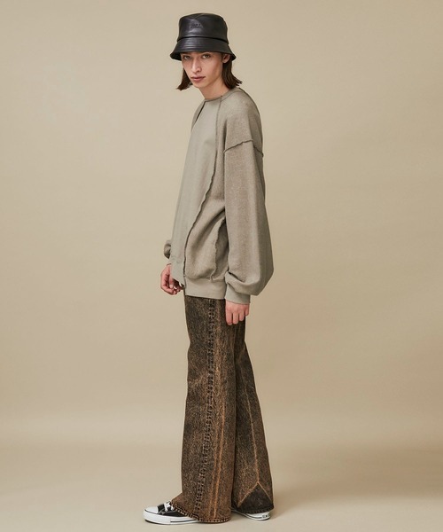 Name.（ネーム）の「【Name.】インサイドアウトクルーネックスウェット/NMCU-20AW-005（スウェット・メンズ・ブルー/ブラック/ベージュ・1/2）」の12枚目の写真