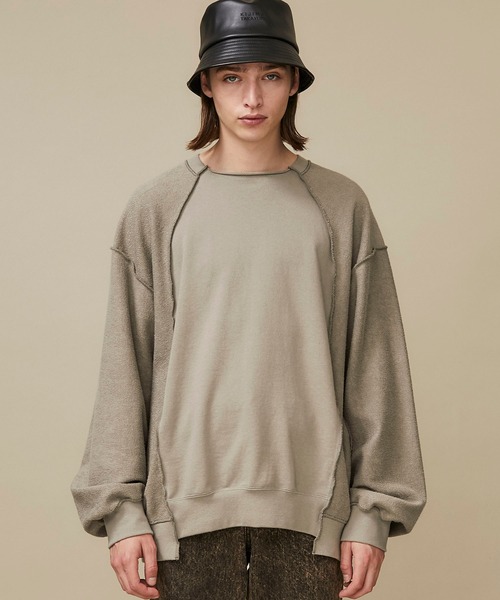 Name.（ネーム）の「【Name.】インサイドアウトクルーネックスウェット/NMCU-20AW-005（スウェット・メンズ・ブルー/ブラック/ベージュ・1/2）」の14枚目の写真