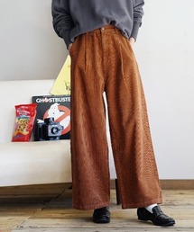 【押さえておきたい秋冬の定番素材】コーデュロイ ハイウエストワイドパンツ