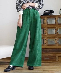 【押さえておきたい秋冬の定番素材】コーデュロイ ハイウエストワイドパンツ