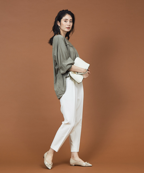 qualite（カリテ）の「プレーティング天竺ドルマンプルオーバー（Tシャツ/カットソー・レディース・ホワイト/ブラック/カーキ・フリー）」の15枚目の写真