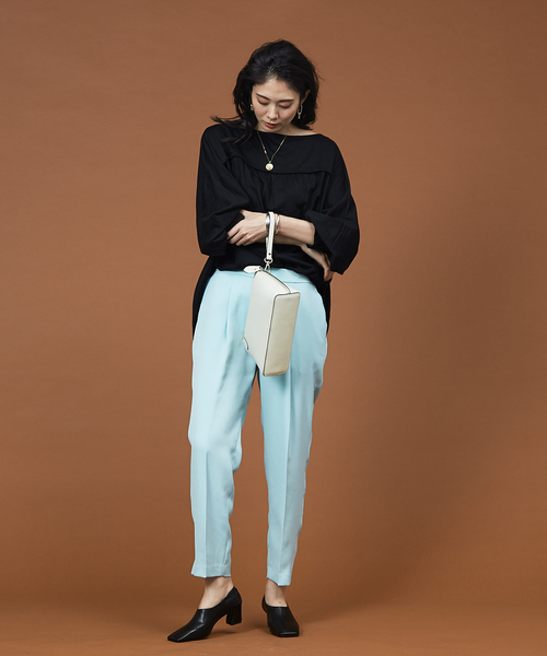 qualite（カリテ）の「プレーティング天竺ドルマンプルオーバー（Tシャツ/カットソー・レディース・ホワイト/ブラック/カーキ・フリー）」の17枚目の写真