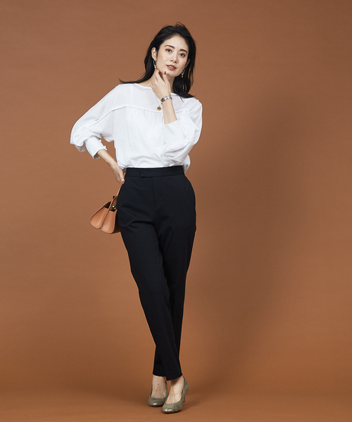 qualite（カリテ）の「プレーティング天竺ドルマンプルオーバー（Tシャツ/カットソー・レディース・ホワイト/ブラック/カーキ・フリー）」の5枚目の写真