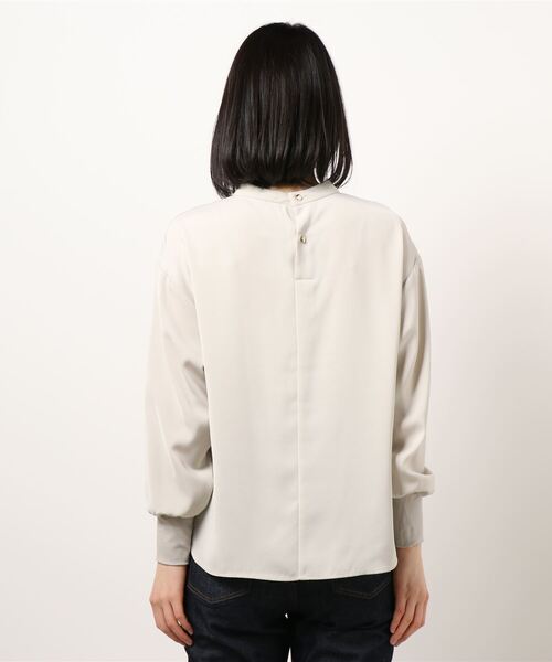 INTERPLANET（インタープラネット）の「ベネシャンハイネックブラウス（シャツ/ブラウス・レディース・ブルー/グレー/ネイビー・FREE）」の5枚目の写真