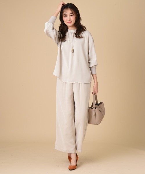 INTERPLANET（インタープラネット）の「ベネシャンハイネックブラウス（シャツ/ブラウス・レディース・ブルー/グレー/ネイビー・FREE）」の8枚目の写真