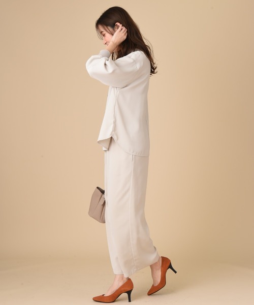 INTERPLANET（インタープラネット）の「ベネシャンハイネックブラウス（シャツ/ブラウス・レディース・ブルー/グレー/ネイビー・FREE）」の9枚目の写真