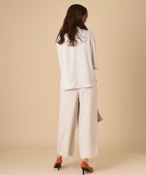 INTERPLANET（インタープラネット）の「ベネシャンハイネックブラウス（シャツ/ブラウス・レディース・ブルー/グレー/ネイビー・FREE）」の10枚目の写真