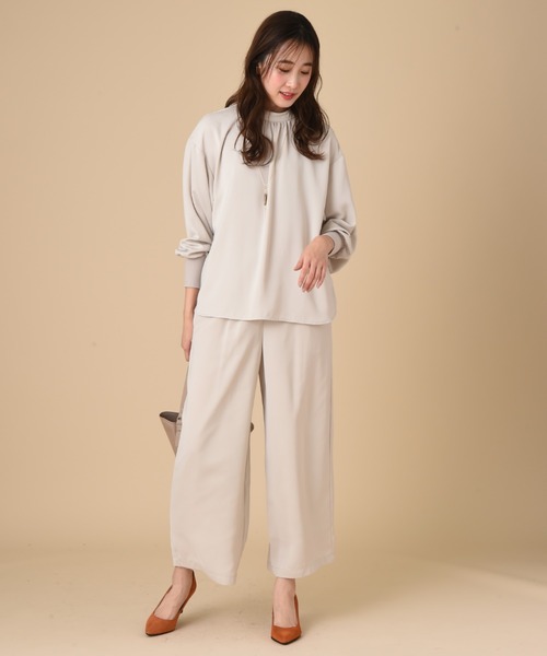 INTERPLANET（インタープラネット）の「ベネシャンハイネックブラウス（シャツ/ブラウス・レディース・ブルー/グレー/ネイビー・FREE）」の11枚目の写真