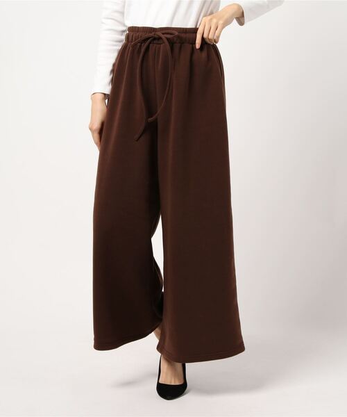 KOBE LETTUCE（コウベレタス）の「[裏起毛] 選べる2丈の裏起毛ガウチョパンツ（スウェットパンツ・レディース・グレー系その他/カーキ/ピンク系その他/ブラウン/グレー系その他2/ブラック/グレー系その他3/グリーン系その他/ピンク系その他2/ブラウン系その他/グレー系その他4/ブラック系その他/ボルドー/レッド系/ネイビー系/ネイビー/ブラック系/グレイッシュベージュ/ブルー・1/2）」の10枚目の写真