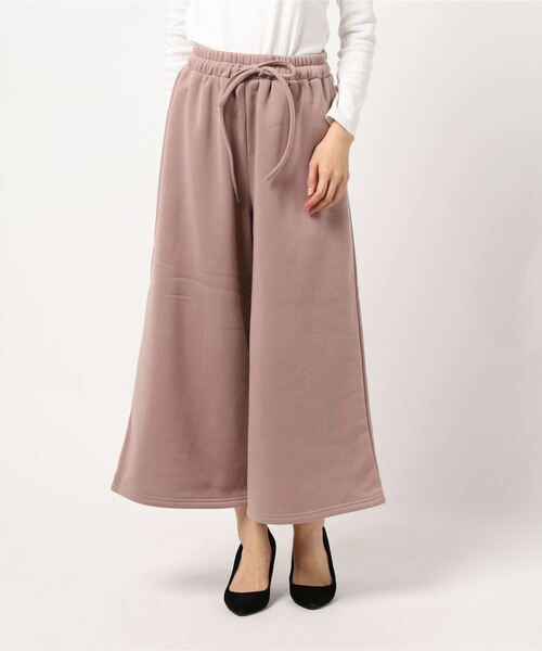 KOBE LETTUCE（コウベレタス）の「[裏起毛] 選べる2丈の裏起毛ガウチョパンツ（スウェットパンツ・レディース・グレー系その他/カーキ/ピンク系その他/ブラウン/グレー系その他2/ブラック/グレー系その他3/グリーン系その他/ピンク系その他2/ブラウン系その他/グレー系その他4/ブラック系その他/ボルドー/レッド系/ネイビー系/ネイビー/ブラック系/グレイッシュベージュ/ブルー・1/2）」の16枚目の写真