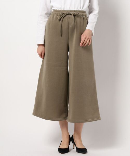 KOBE LETTUCE（コウベレタス）の「[裏起毛] 選べる2丈の裏起毛ガウチョパンツ（スウェットパンツ・レディース・グレー系その他/カーキ/ピンク系その他/ブラウン/グレー系その他2/ブラック/グレー系その他3/グリーン系その他/ピンク系その他2/ブラウン系その他/グレー系その他4/ブラック系その他/ボルドー/レッド系/ネイビー系/ネイビー/ブラック系/グレイッシュベージュ/ブルー・1/2）」の12枚目の写真