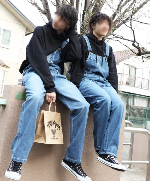 8(eight)(エイト)の「デニムオーバーオール(ユニセックス対応)(サロペット/オーバーオール・メンズ・ブラック/ブラウン/オリーブ/インディゴブルー/ブルー/アイボリー・SMALL/MEDIUM/LARGE/X-LARGE/X-SMALL)」の6枚目の写真