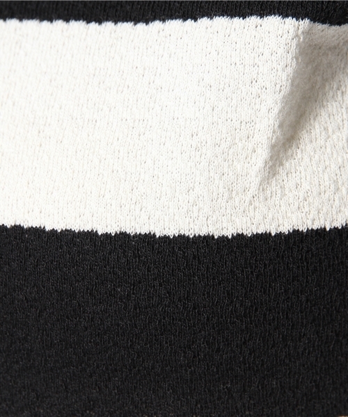 WEGO（ウィゴー）の「WEGO/フクレニットボーダー（ニット/セーター・レディース・ホワイト系その他/グリーン系その他・FREE）」の3枚目の写真